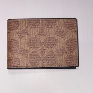 Coach Signature Canva Small Card Holder